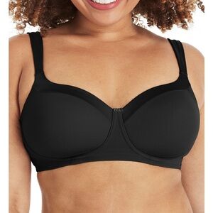 Playtex Secrets 4842 Black Balconette Full-figure Wireless Bra, Lot of 2, 40DD